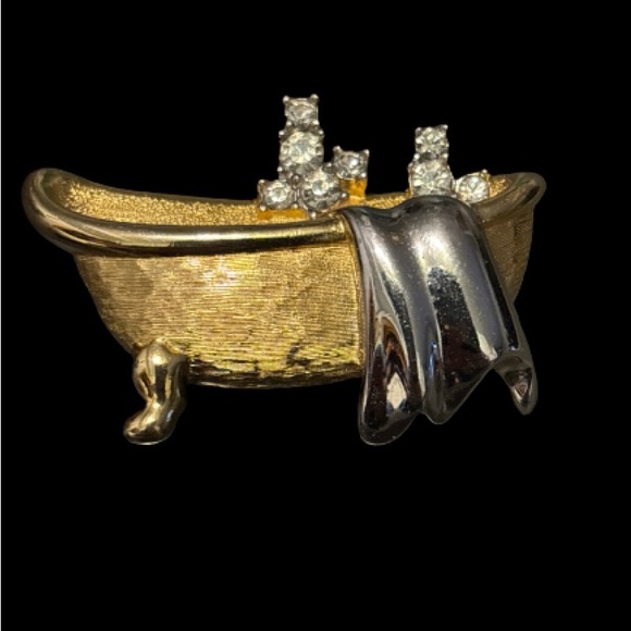 Vintage Bubble Bath Pin Hallmarked Pisciatelli - Picture 3 of 8